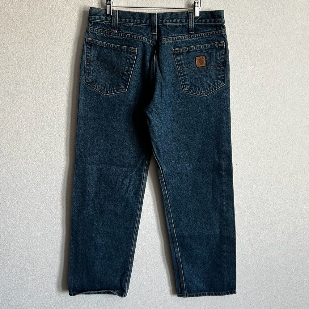 Carhartt denim blue jean work wear carpenter pants